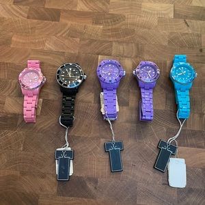 Toy Watch company colored watch lot - all brand new but need batteries